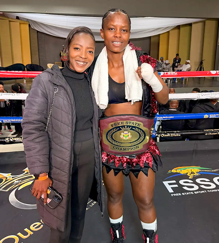 Pictured with Matshidiso Mokatsane, Baatjies names Carol Tshabalala and Motshidisi Mohono among women who showed her that a seat at the table was possible.