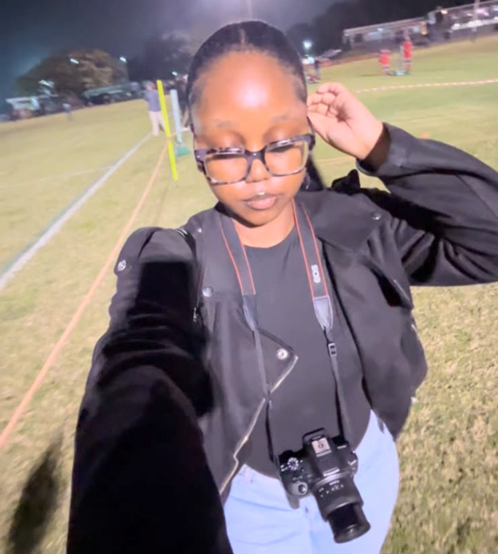 Durban Ladies WFC cup football forms part of the brief Hlatshwayo covers, capturing moments her own audience would otherwise never see.