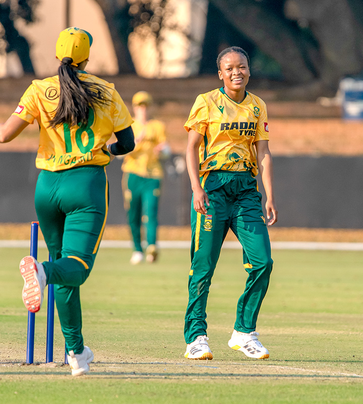 Nthabiseng Nini claimed three for 19 from her four overs to earn the Player of the Match award in the series finale.