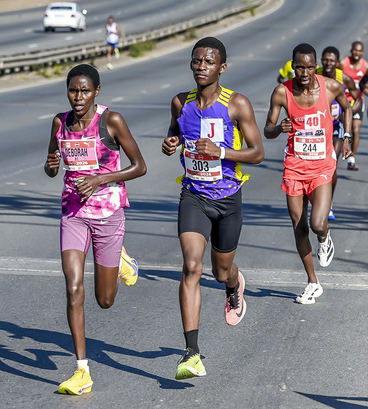 Heritage Day belonged to Chemutai, who improved on her third place in Tshwane in August to win the Absa Run Your City Joburg 10K in 32:50. Photo: Tobias Ginsberg