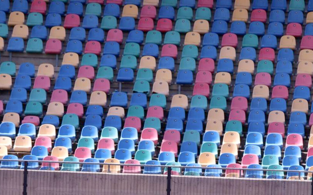 Empty stands set the scene for a closed-doors first leg, staged at the request of designated hosts Madagascar, in which Banyana Banyana claimed a 4-0 win through a Ronnel Donnelly hat-trick in the CAF Women's Olympic Qualifiers, at the Free State Stadium in Bloemfontein on Friday, 9 October 2026. Photo: SAFA