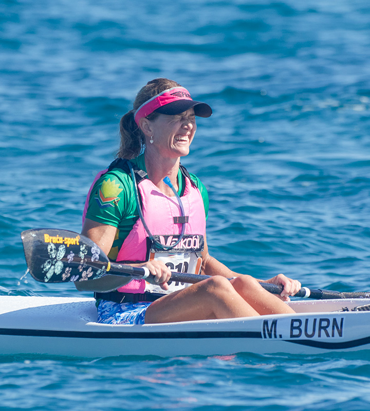 Michelle Burn completed a standout regatta by winning the women's 40 to 44 age-group title while finishing fifth overall.