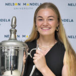 Madibaz defender Juanita van Tonder completed a rare double at Varsity Netball 2026, voted Player of the Tournament by fans and coaches and Players' Player of the Year by her fellow competitors, recognition she says reflects everyone who has invested in her journey, at the Mafikeng Great Hall in Mahikeng on Monday, 28 September 2026. All Photos: Varsity Sport